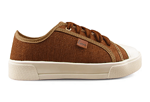 Tenis Casual Littz Com Cadarço Urbano Caramelo