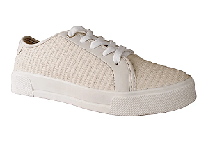 Tenis Casual Littz Com Cadarço Urbano Off White