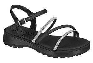 Papete Infantil Molekinha Com 3 Tiras Preto/Preto