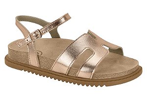 Papete Infantil Molekinha Com Fivela  Ouro Rosado