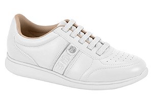 Tenis Modare Conforto Casual Cadarço Elastico Calce Facil Branco