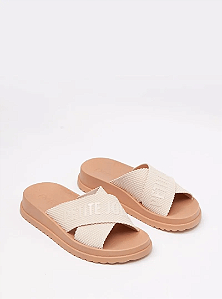 Chinelo Petite Jolie Smash Flat Tira Em X White