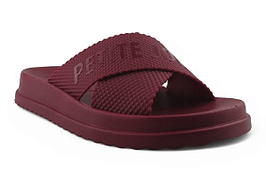 Chinelo Petite Jolie Smash Flat Tira Em X Merlot
