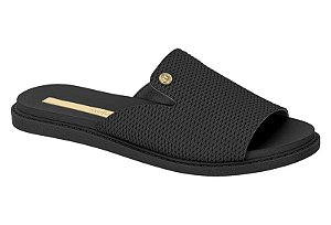 Chinelo Slide Moleca Flat Calce Facil Nude Preto/Preto