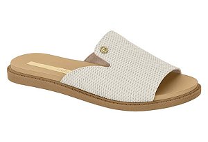 Chinelo Slide Moleca Flat Calce Facil Nude Branco Off
