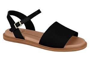 Sandalia Moleca Avarca Com Tala Fivela Preto