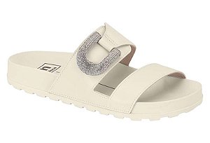 Papete Moleca Com Detalhe De Strass Calce Facil Branco Off