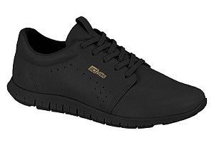 Tenis Feminino Actvitta Esportivo Com Cadarço Preto/Preto