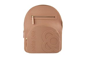 Mochila Petite Jolie Com Bolso Frontal Ziper Rosa Antique