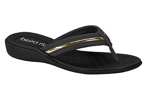 Tamanco Beira Rio Com Saltinho Massageador Preto