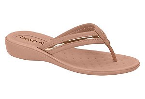 Tamanco Beira Rio Com Saltinho Massageador Nude