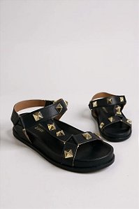 Papete Addan Taxas Pirâmide E Ajuste Velcro Preto