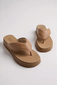 Tamanco Moleca Com Plataforma Confortável E Estilo Casual Para O Dia A Dia  Nude