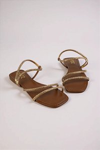 Sandália Rasteira Littz Com Tiras Finas Conforto E Estilo  Emperador