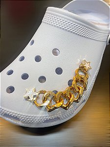 Bottons Decorativos Elegantes Para Crocs Dourado