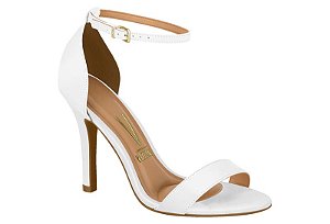 Sandalia Vizzano Feminina Salto Fino E Com Tira Delicada Branco