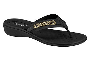 Tamanco Beira Rio Feminino Com Salto Baixo E Detalhe Metalizado Preto