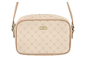 Bolsa Beira Rio Tiracolo Feminina Com Detalhe Metálico Creme/Nude
