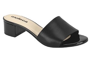 Tamanco Moleca Feminino De Salto Bloco Com Design Estiloso  Preto