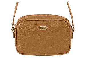 Bolsa Beira Rio Tiracolo Feminina Com Detalhe Metálico Camel