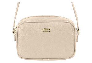 Bolsa Beira Rio Tiracolo Feminina Com Detalhe Metálico Creme