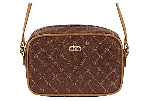 Bolsa Beira Rio Tiracolo Feminina Com Detalhe Metálico Cafe/Caramelo