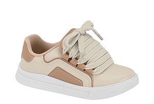 Tênis Infantil Molekinha Com Cadarço Largo Branco Off