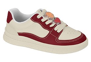 Tenis Casual Infantil Molekinha Com Enfeites Divertidos Branco Off