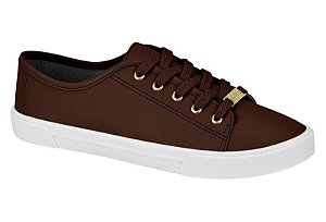 Tenis Moleca Casual Com Cadarço Chocolate