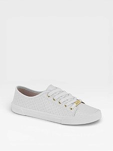 Tenis Moleca Casual Com Cadarço Branco