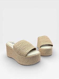 Tamanco Anabela Littz Elegante Com Detalhe Virginia Palha