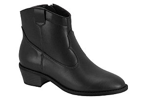Bota Moleca Country Cano Curto Marrom Salto Bloco Preto