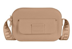 Bolsa Transversal Moleca Com Bolso Frontal E Alça Personalizada Nude