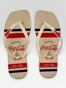 Chinelo Coca-Cola Shoes Ice Cold Estampado Off White/Off White #1
