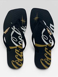 Chinelo Coca-Cola Casual Estampado Preto/Preto #1