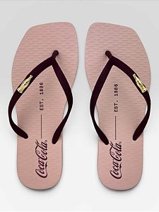 Chinelo Coca-Cola Com Detalhe Metalizado Rose Claro/Rose Claro #1