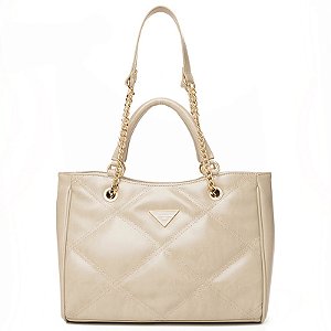 Bolsa Feminina De Ombro Rafitthy Matelassê Com Corrente Chalk