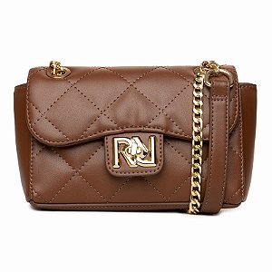 Bolsa Rafitthy De Ombro Matelassê Preta Com Corrente Fecho Metálico Dourado Sienna