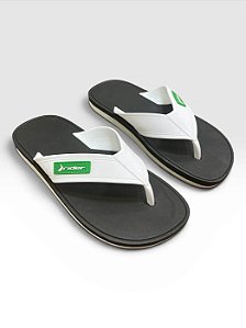 Chinelo Masculino Rider Confort Plus Branco/Preto #1