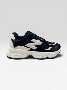 Tênis Energy Nb Lifestyle Blogueira  Preto/Branco Off