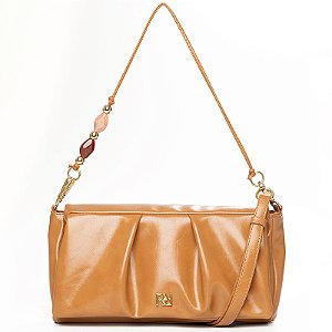 Bolsa Feminina Rafitthy De Ombro E Transversal Com Alça Decorativa Caramelo