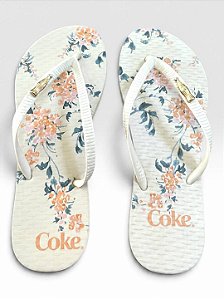 Chinelo Floral  Off White/Off White