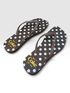 Chinelo Poá Marrom/Marrom