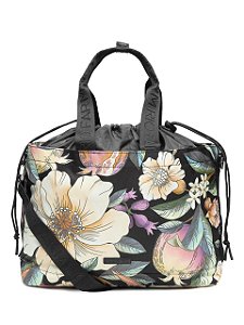 Bolsa Feminina Totebag Carioca Romance em flor - Preto