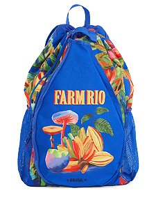 Mochila Feminina esportiva Jogo beach tenis Arco Iris Da Terra - Azul / Farm Etc