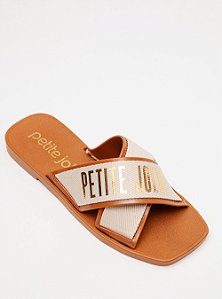 Chinelo Petite Jolie Vibe Doce De Leite PJ7611