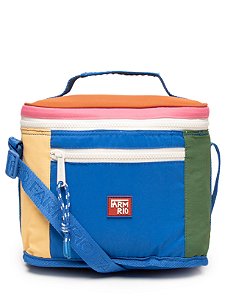 Mini Cooler Farofa Colorblocking Azul Farm Etc