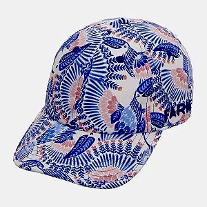 Boné Farm Tucano Azul - Ajustável, Aba Curva, Respirável