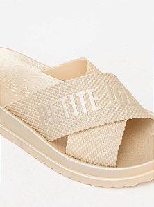 Chinelo Petite Jolie Smash Metalizado Champgne PJ6812IIA