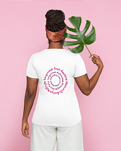 CAMISETA OUTUBRO ROSA BRANCA - SAUDE